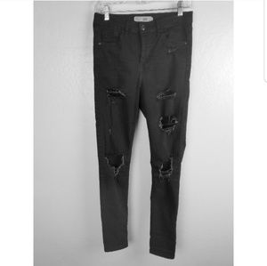 🔝shop black high waisted ripped jeans